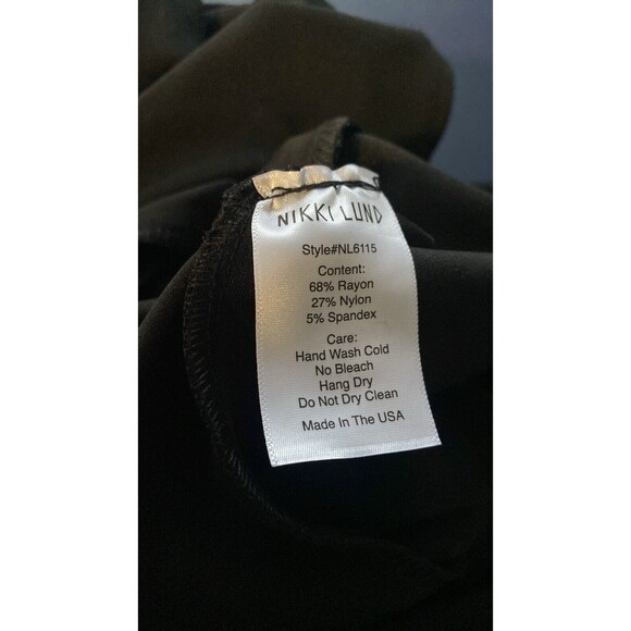 Nikki Lund Jumpsuit XL Long Sleeve Tie Waist Black Preppy Career‎ Cocktail - Picture 12 of 12